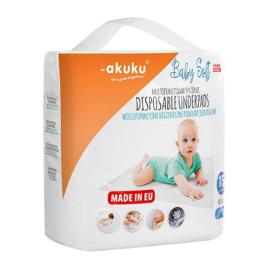 Jednorázové hygienické podložky Akuku Baby Soft 40x60cm 15ks - bílá