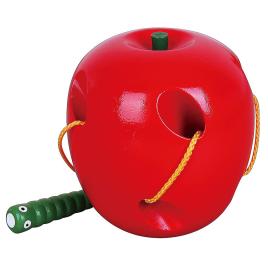 Dřevěná hra Viga Červík v jablíčku - multicolor