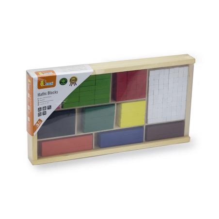 Dřevěné počítací kostky pro děti - multicolor