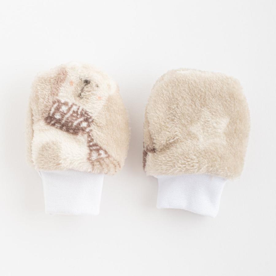 Kojenecké Wellsoft zimní rukavičky New Baby Polar Bear 0-3 m - šedá/univerzální