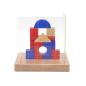 Dřevěná hra Viga Stavební bloky 3D - multicolor