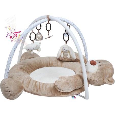 Luxusní hrací deka s melodií PlayTo medvídek - hnědá