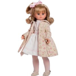 Luxusní dětská panenka-holčička Berbesa Flora 42cm - béžová